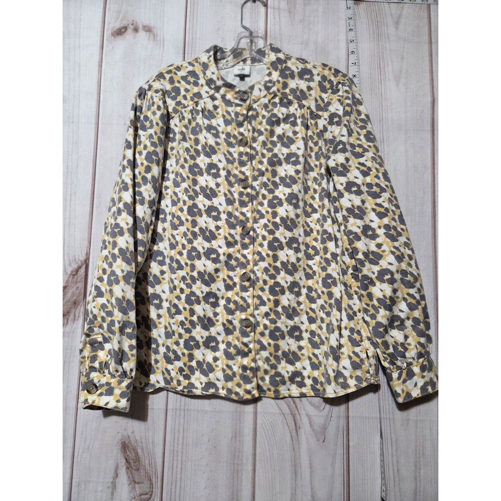 Cabi Leopard Print‎ Button Down Providence Jacket Women's Size M